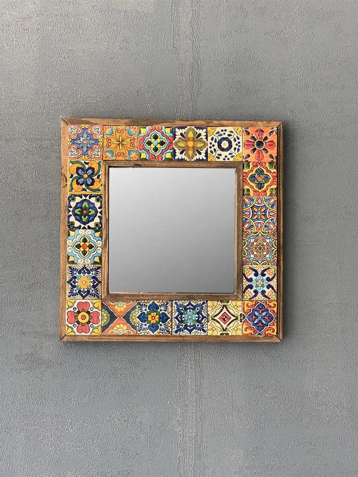 San Diego Mosaic Mirror — handmade Turkish mosaic wall mirror