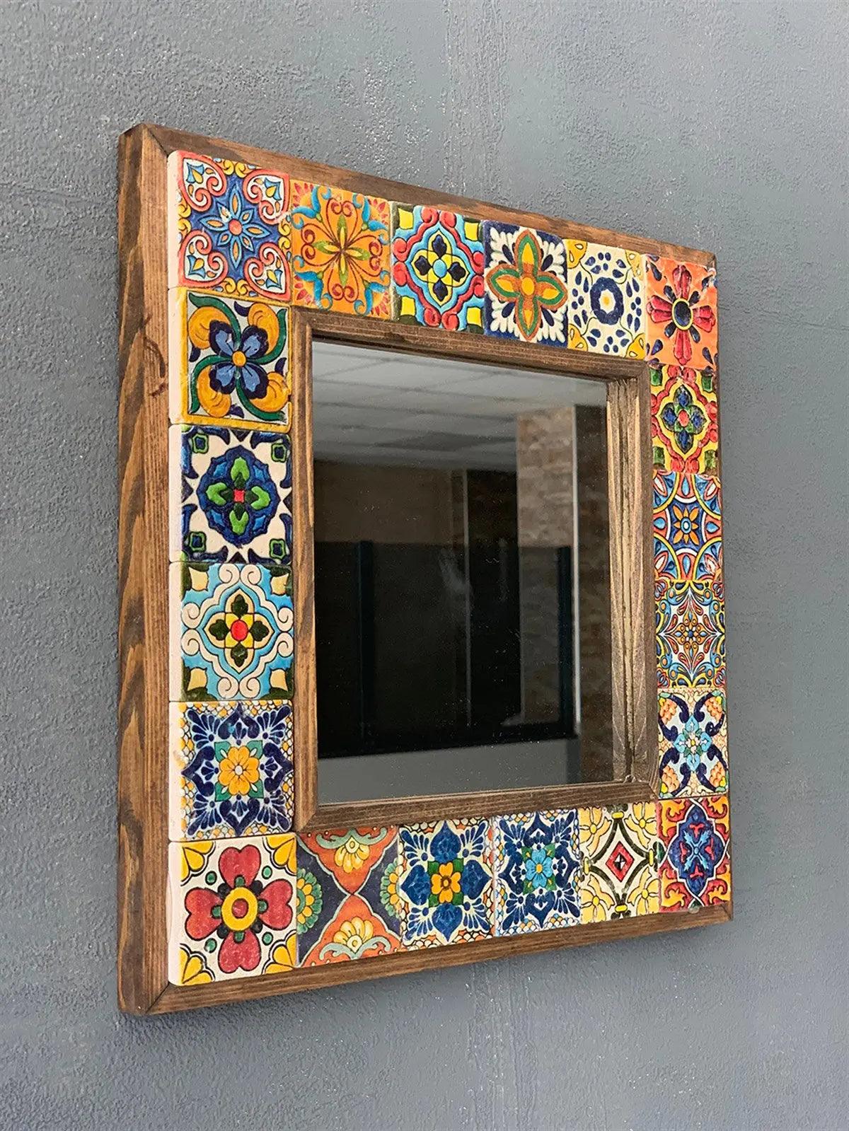 San Diego Mosaic Mirror — handmade Turkish mosaic wall mirror