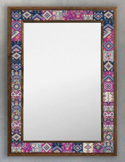 Santa Fe Mosaic Mirror — handmade Turkish mosaic wall mirror