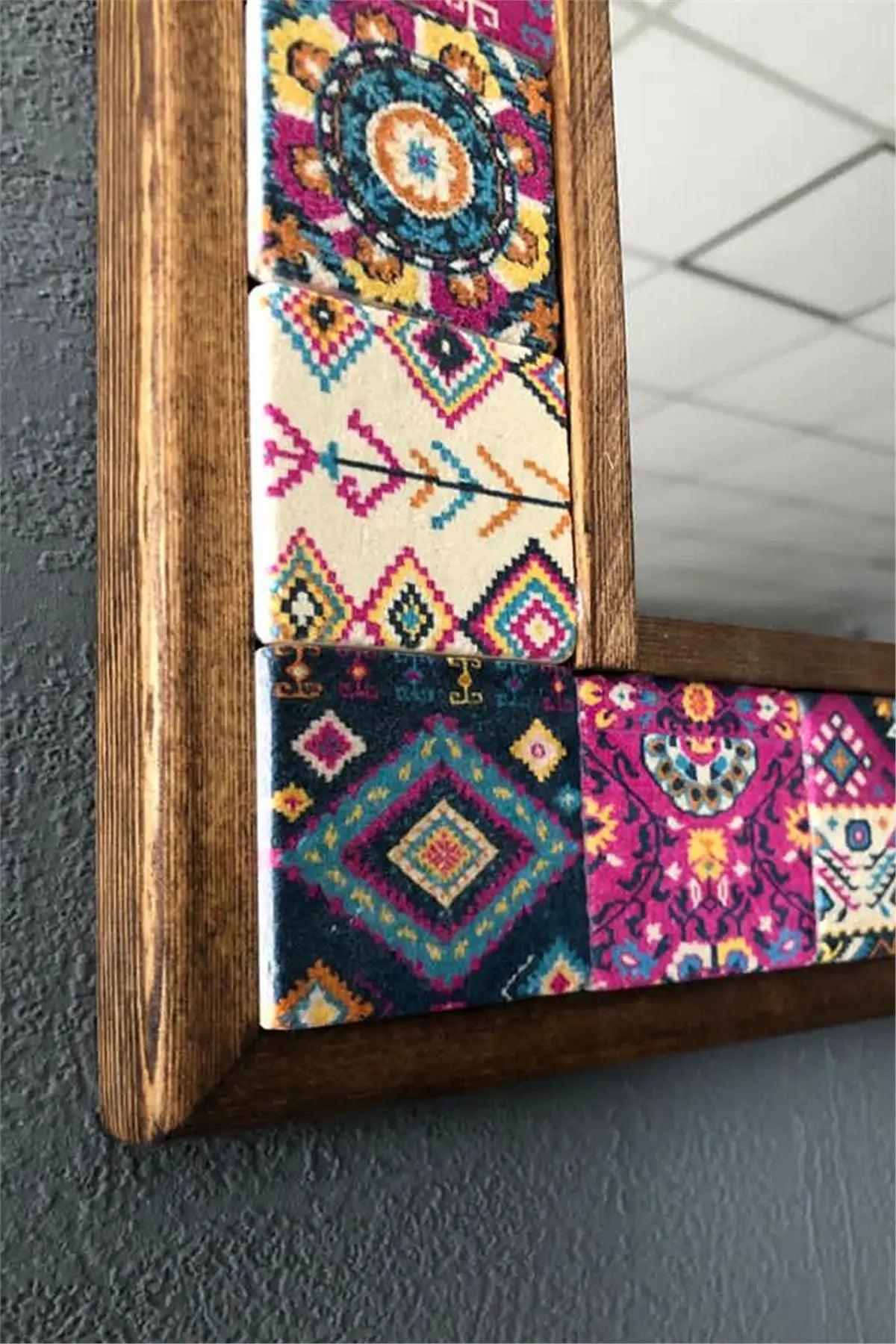 Santa Fe Mosaic Mirror — handmade Turkish mosaic wall mirror