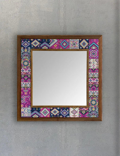 Santa Fe Mosaic Mirror — handmade Turkish mosaic wall mirror