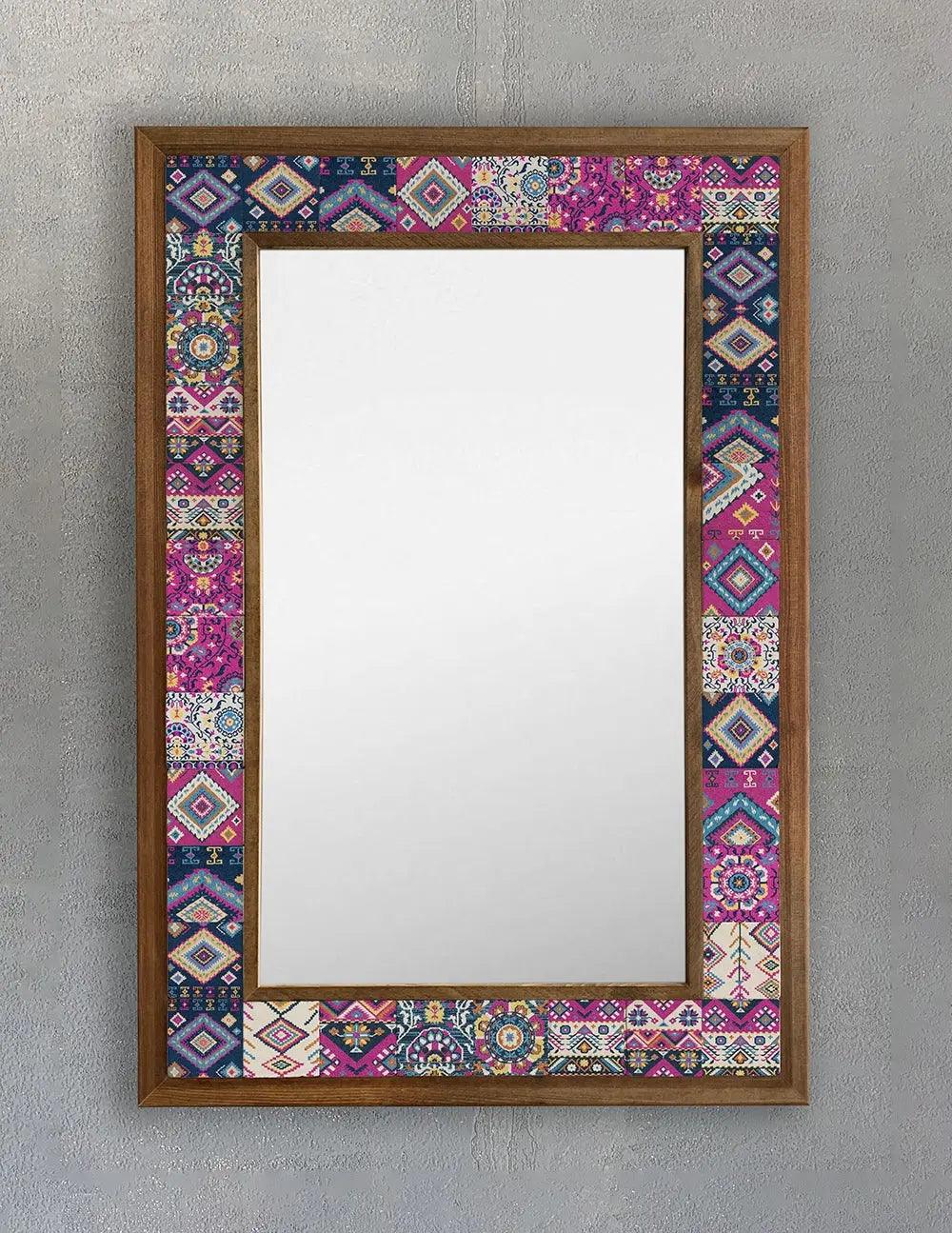Santa Fe Mosaic Mirror — handmade Turkish mosaic wall mirror