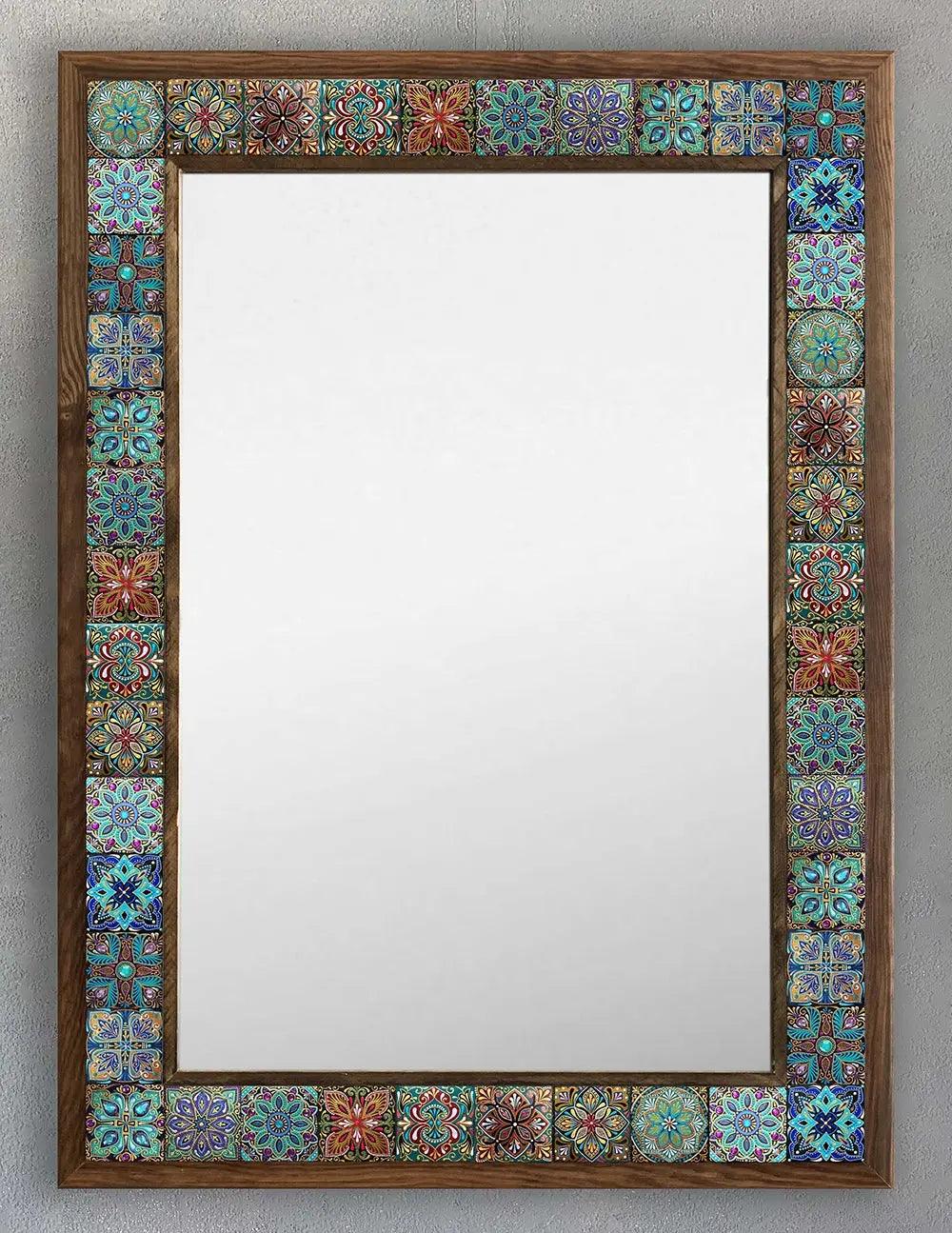Sedona Mosaic Mirror — handmade Turkish mosaic wall mirror