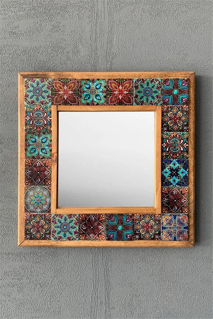 Sedona Mosaic Mirror — handmade Turkish mosaic wall mirror