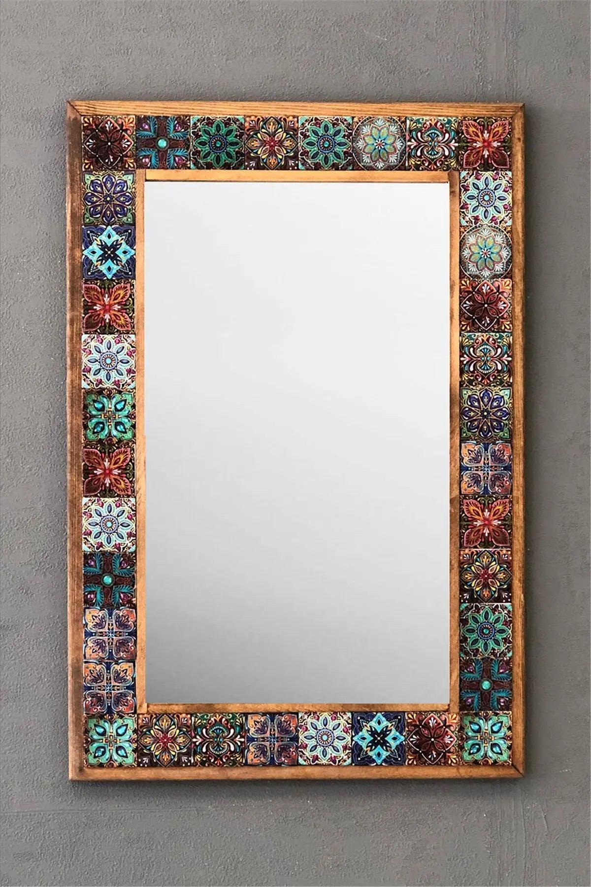 Sedona Mosaic Mirror — handmade Turkish mosaic wall mirror