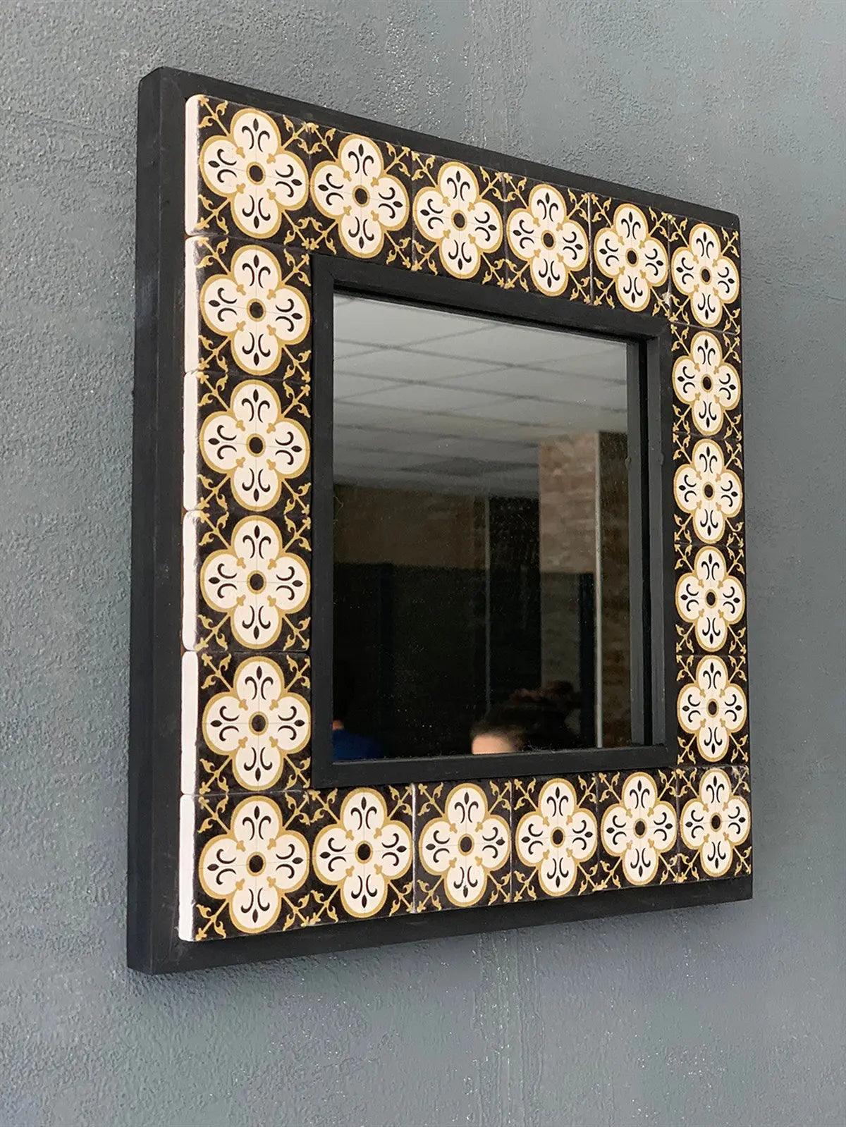 Versailles Mosaic Mirror — handmade Turkish mosaic wall mirror