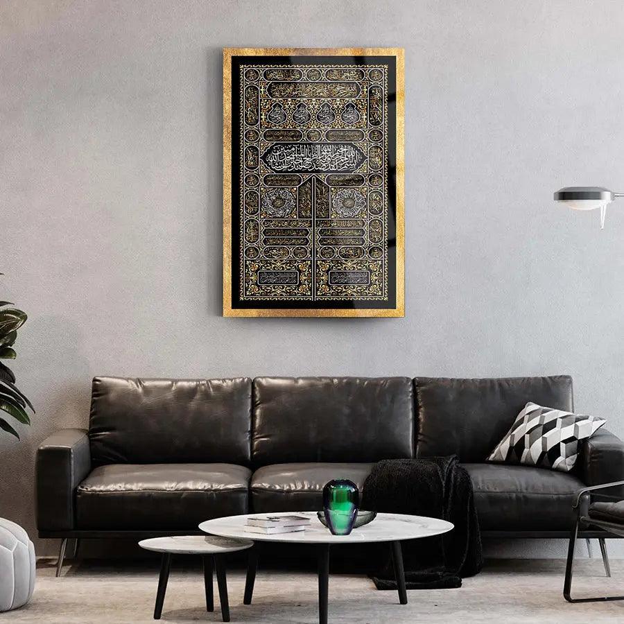 Kaaba Islamic Art Wall Tempered Glass Canvas Muslim Decoration