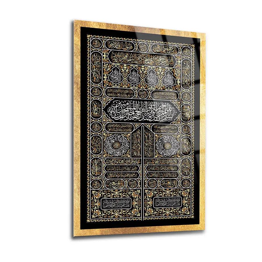 Kaaba Islamic Art Wall Tempered Glass Canvas Muslim Decoration